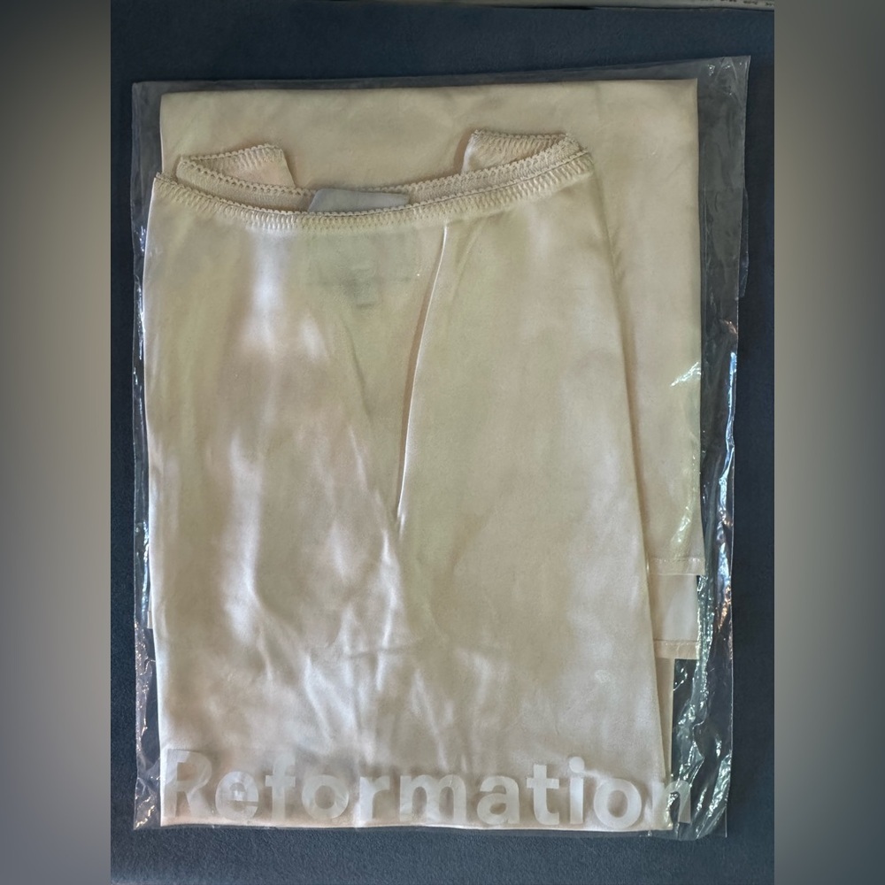 New Reformation Layla Cream Maxi Skirt sugar - Picture 4 of 5